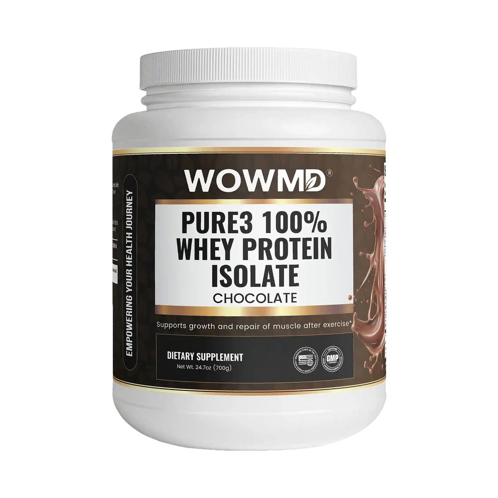 WOW MD Pure3 100% Whey Protein Isolate Powder - Chocolate