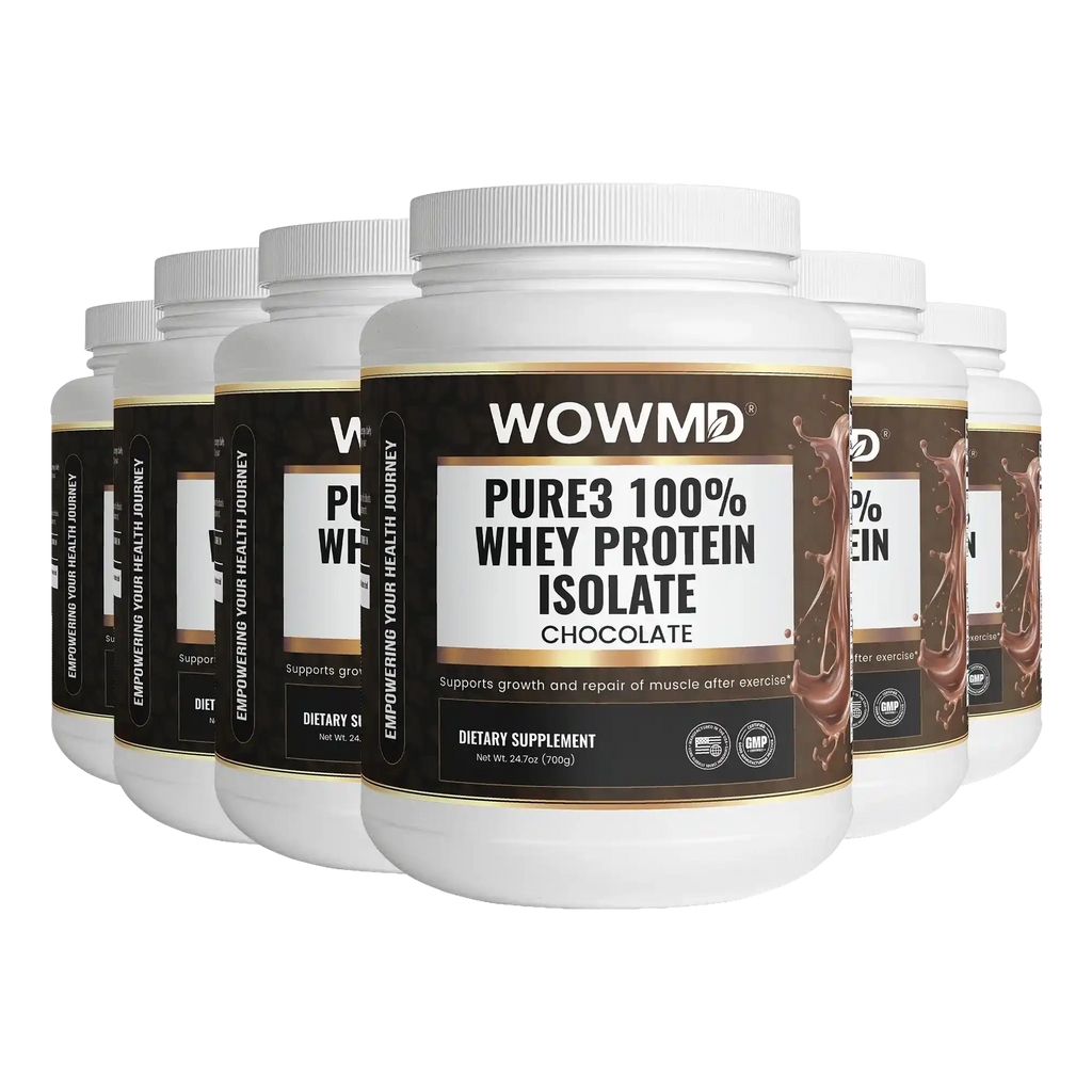 WOW MD Pure3 100% Whey Protein Isolate Powder - Chocolate