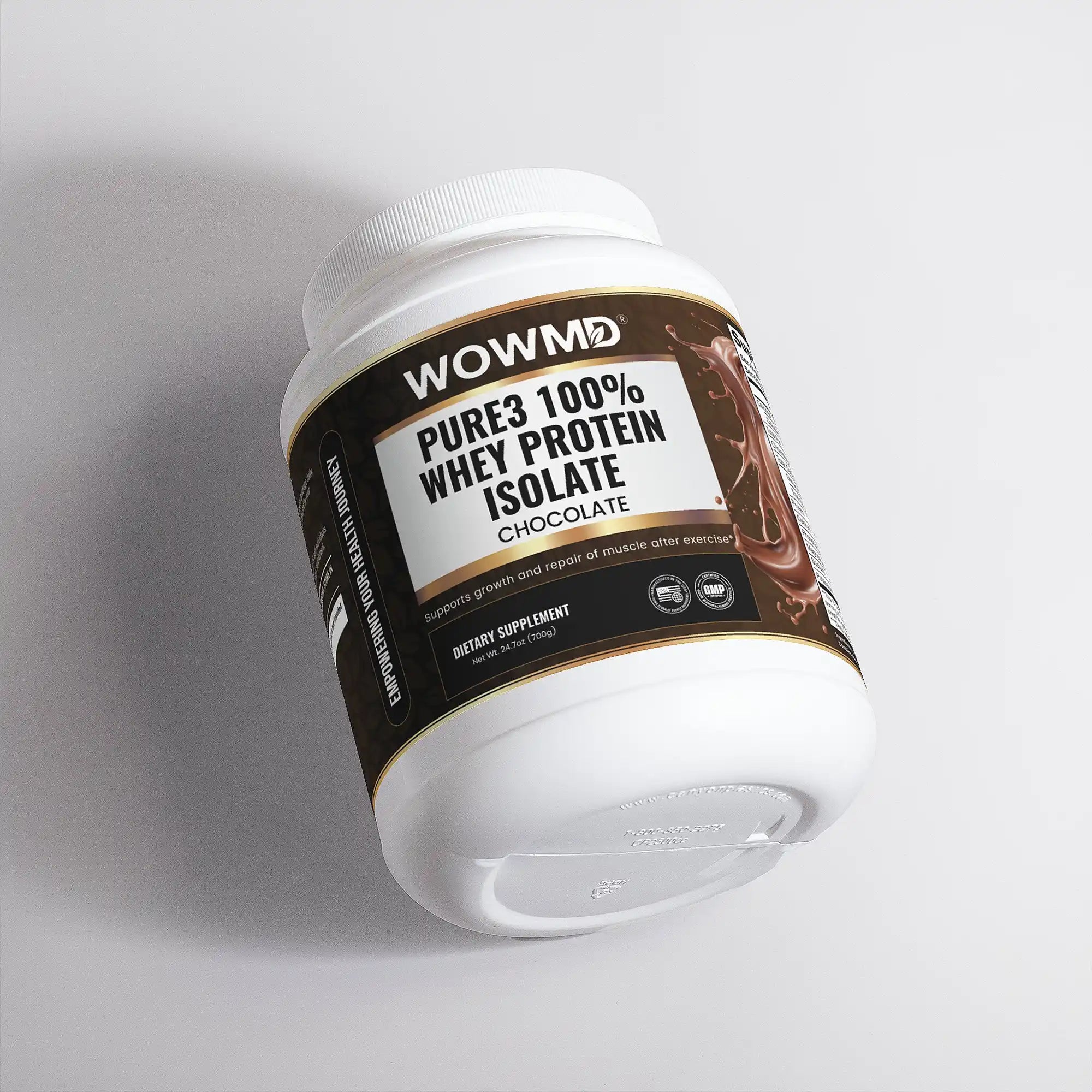 WOW MD Pure3 100% Whey Protein Isolate Powder - Chocolate