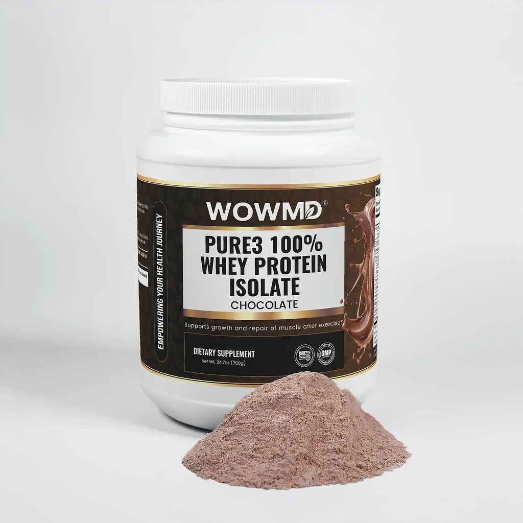 WOW MD Pure3 100% Whey Protein Isolate Powder - Chocolate