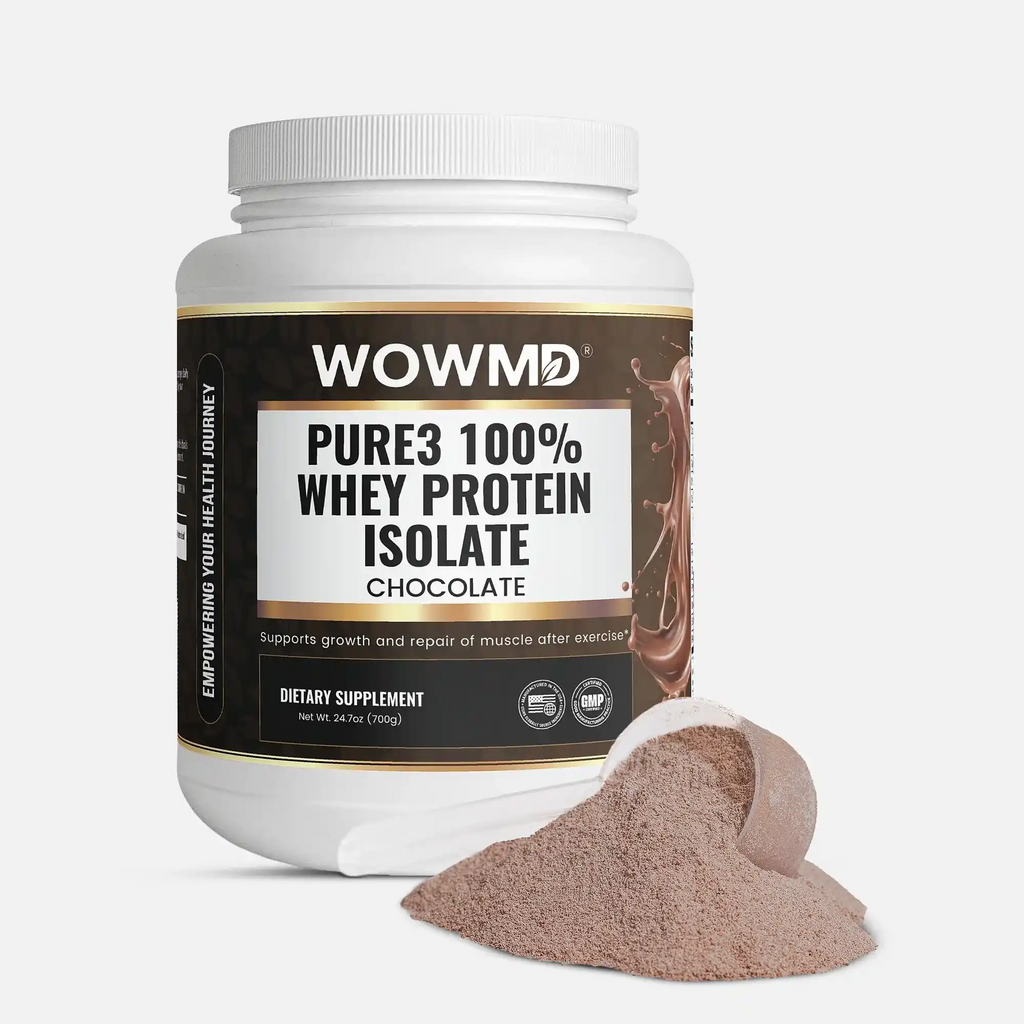 WOW MD Pure3 100% Whey Protein Isolate Powder - Chocolate