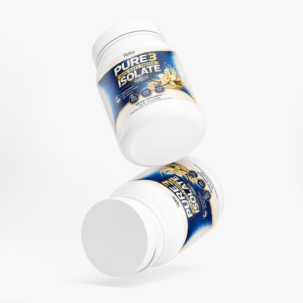 ROKSY PURE3 Whey Protein Isolate Powder - Vanilla