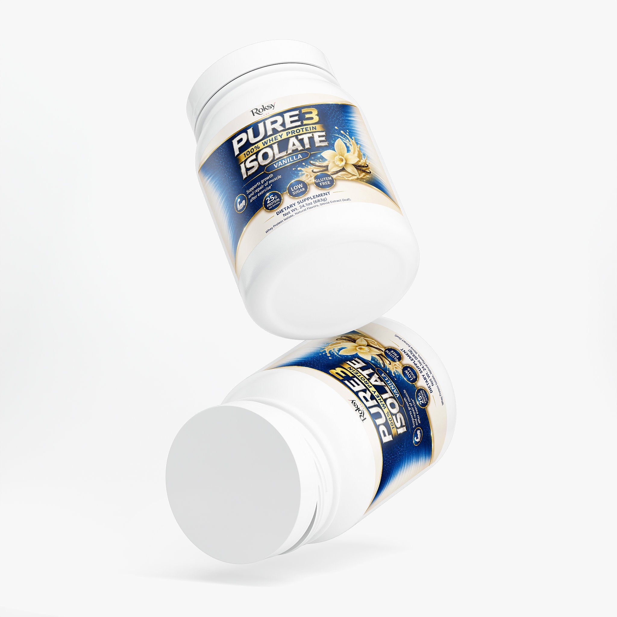 ROKSY PURE3 Whey Protein Isolate Powder - Vanilla