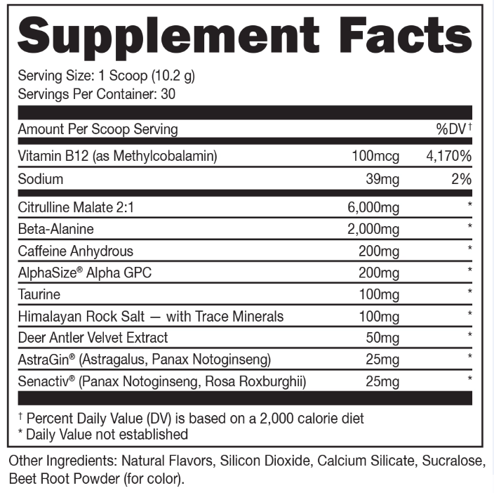 BUCKED UP Pre-Workout - 7 Flavors