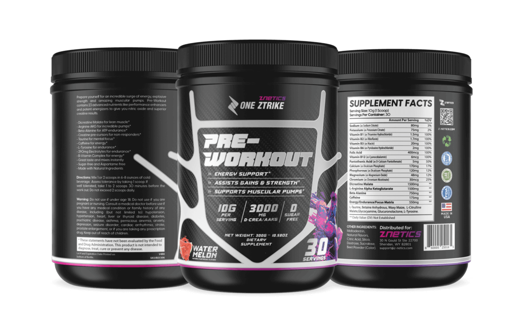 Znetics ONE ZTRIKE Ultra Concentrate Pre-Workout - Watermelon