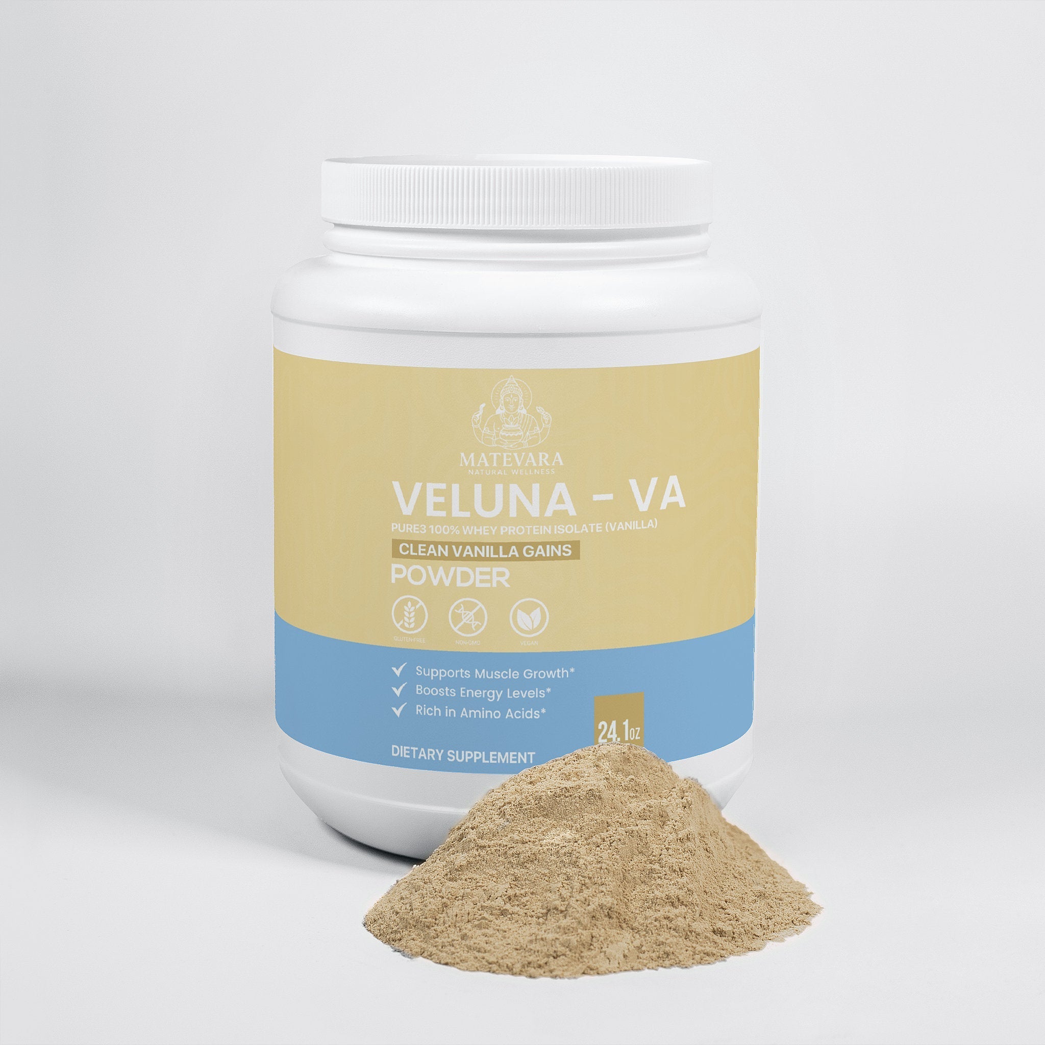 VELUNA VA Pure3 Whey Protein Isolate Powder - Vanilla