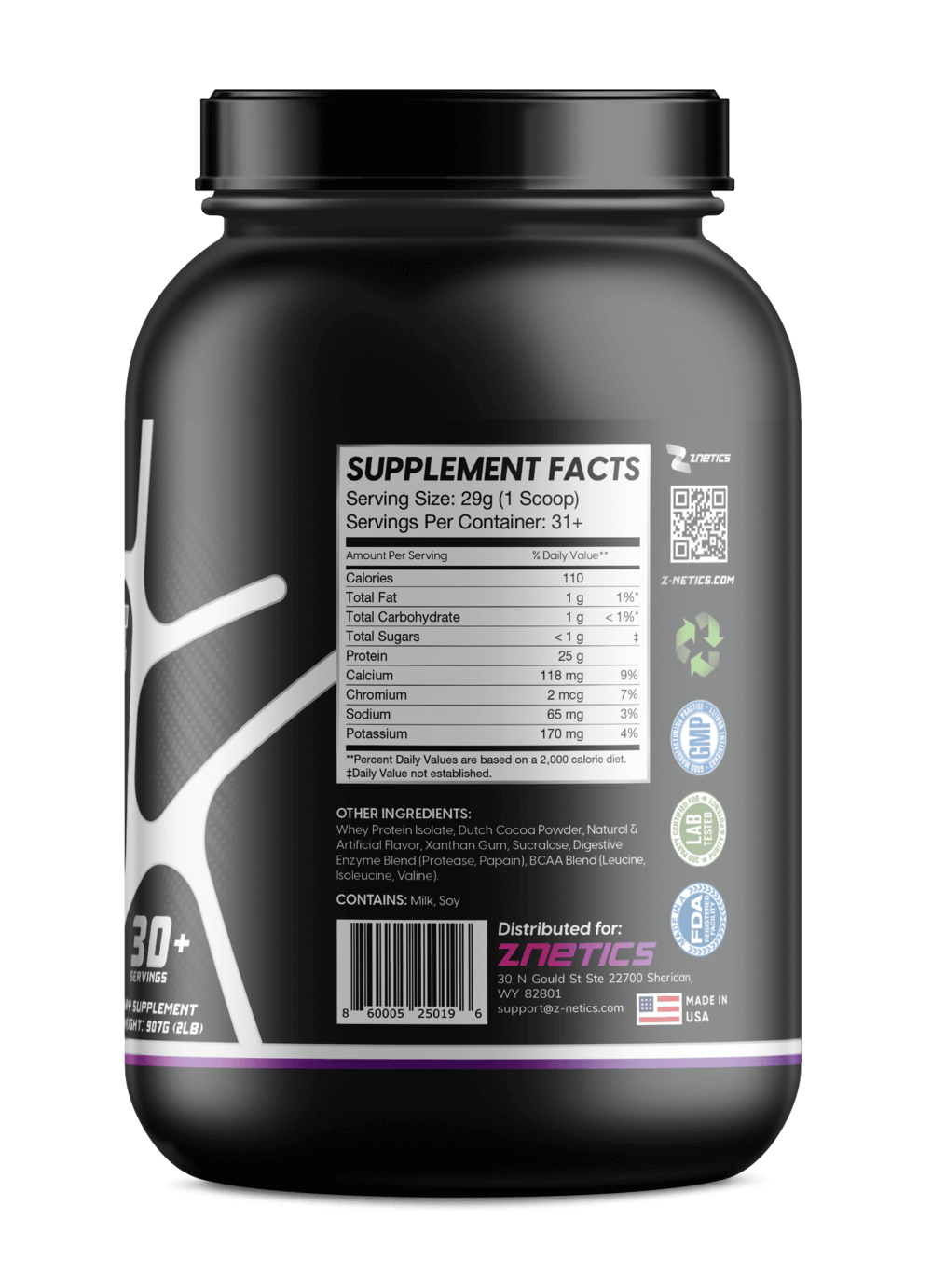 ZNETICS ONE ZTRIKE Whey Isolate Protein Powder - Chocolate
