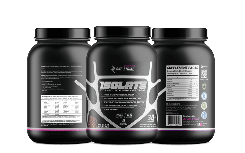ZNETICS ONE ZTRIKE Whey Isolate Protein Powder - Chocolate